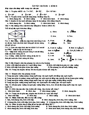 Bài tập ôn kiểm tra Chương I - Hình học 8